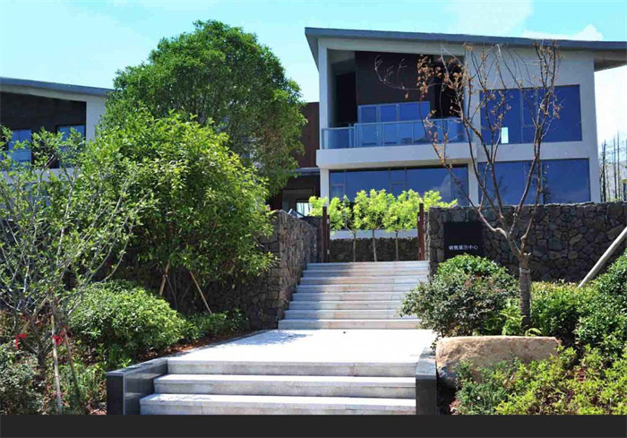 现代庭院-杭州千岛湖六合浅山售楼处景观